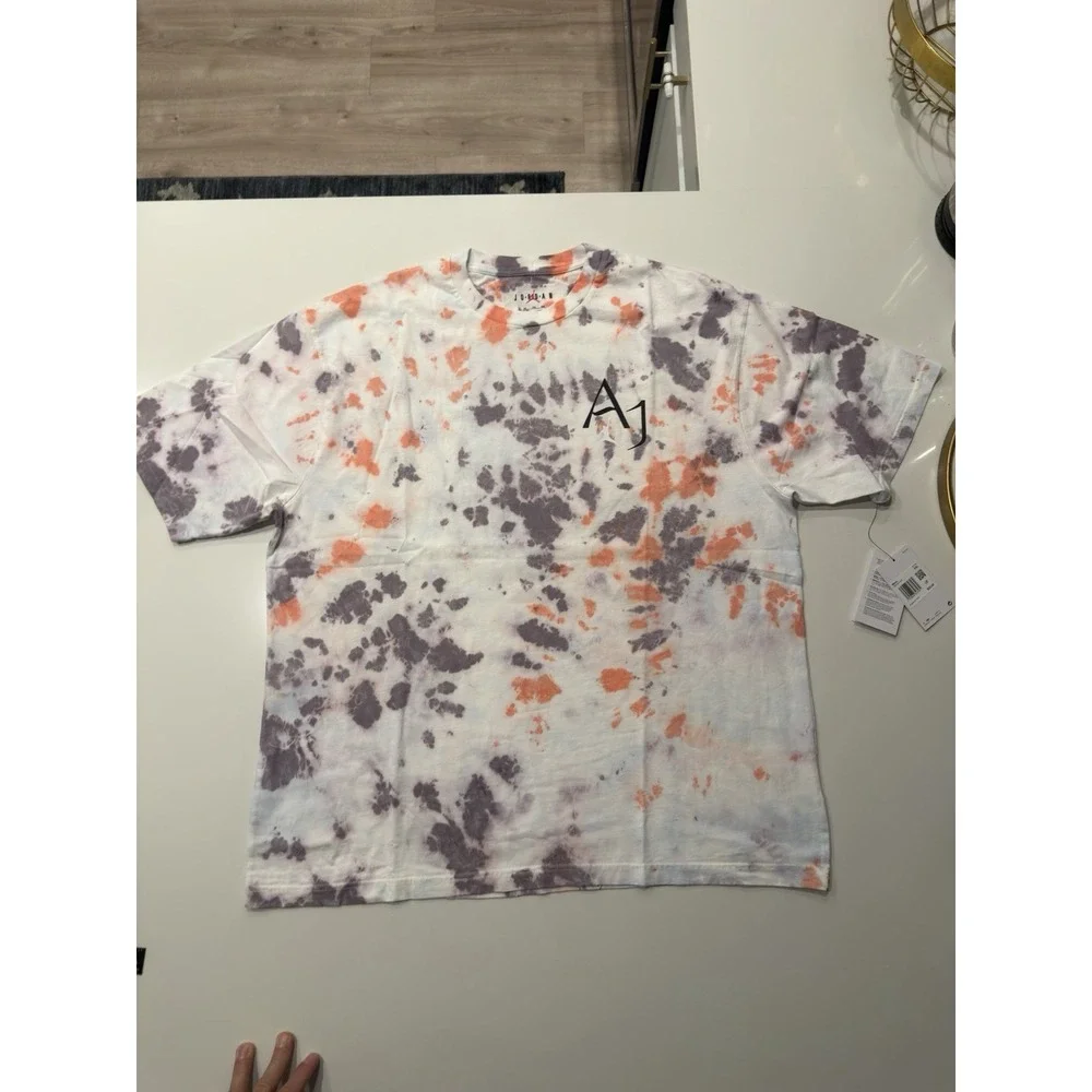 Jordan Sport DNA Tie Dye Tee Mens XXL Purple AOP DM1454-501